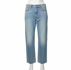 J Crew High Rise 90s Classic Straight Jean Scuttle Wash 27 4 Raw Hem Crop NWT